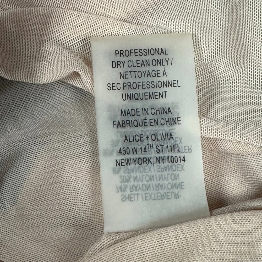 Alice + Olivia Amena Employed Colorblock Sheath Dress Size 2 Nude Career Office - Picture 10 of 16